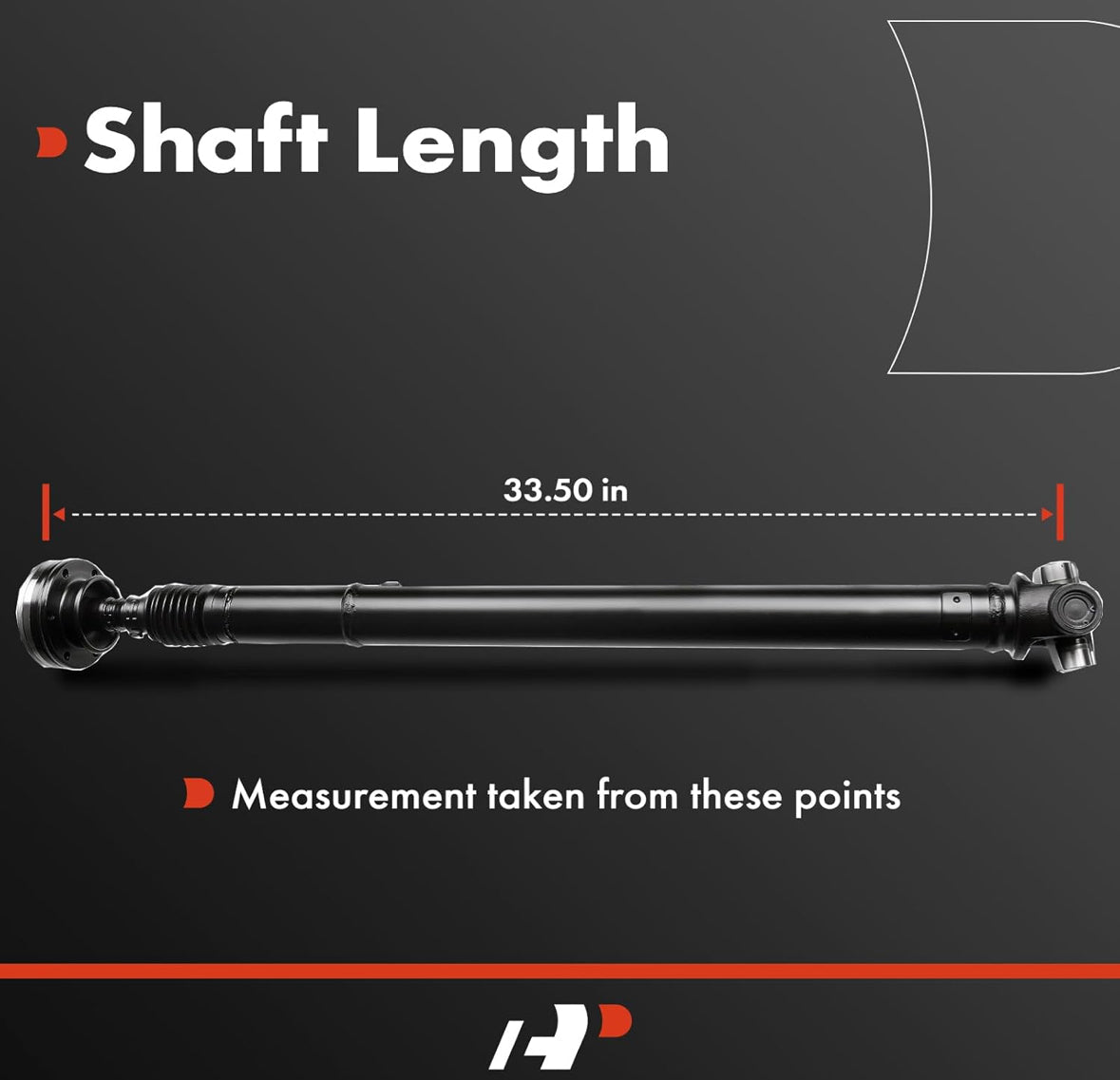 A-Premium Front 33.50" Drive Shaft Prop Shaft Propeller Shaft Driveshaft Assembly Compatible with 2002 2003 2004 Jeep Grand Cherokee, L6 4.0L, Sport Utility, Replace# 52105884AA, 659767