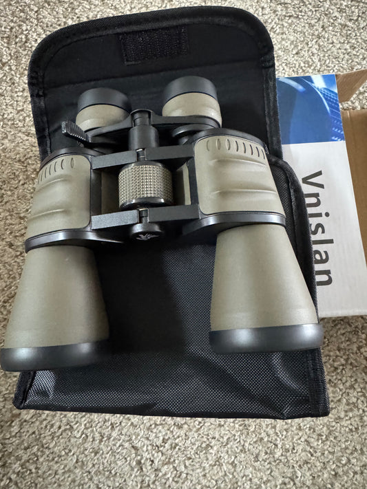 10-30x50 HD Zoom Binoculars for Adults Waterproof, Clear Low-Light Vision Binos for Bird Watching, Hunting, Travel, Cruise Ship Use