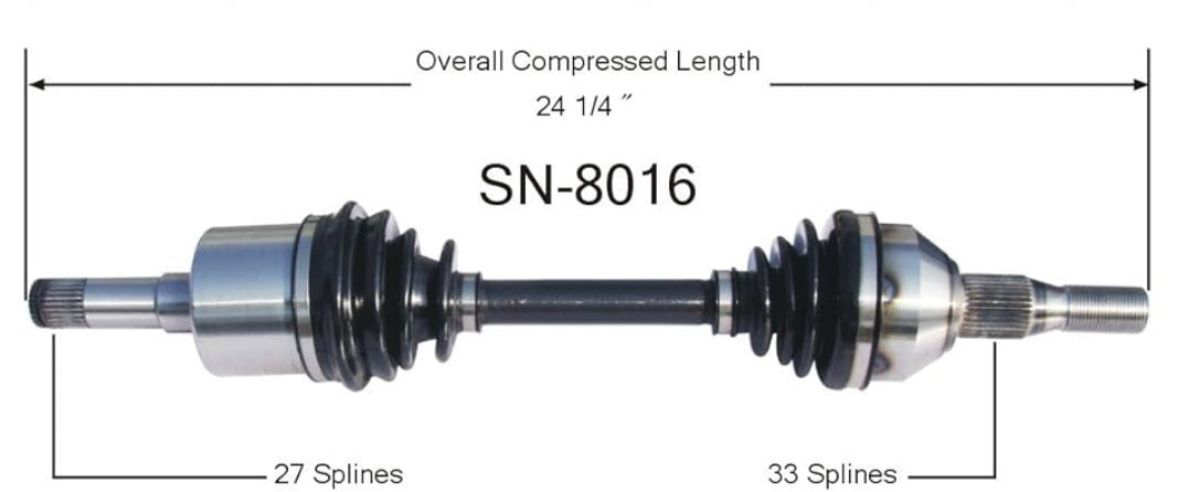SN-8016 CV Axle Shaft
