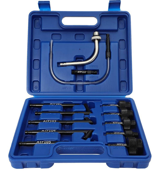 13Pcs Oil Refill Filling ATF Adapter Oil Fill Adapter Transmission Fluid Oil Refilling Connector Tool Kit for Ford for VW for Audi for Honda