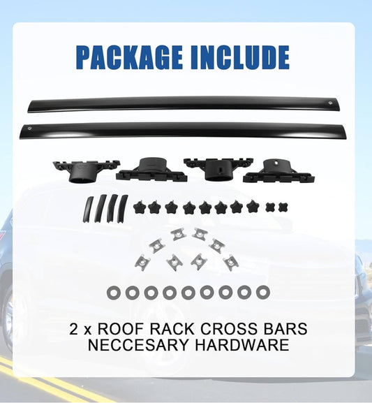 Roof Rack Cross Bars Replacement for Toyota Highlander 2008 2009 2010 2011 2012 2013,Factory Style Top Cargo Roof Racks Cross Trail Bars Canoe Kayak Snowboards skis Bikes