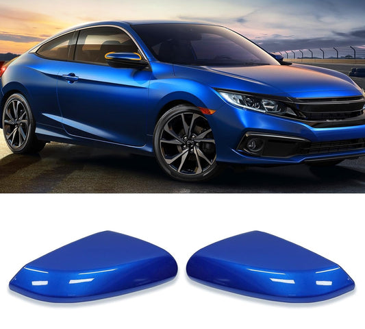 Moonlinks Compatible with 2016-2021 Honda Civic Side Mirror Cover Replacement,Aegean Blue Metallic LH & RH Side Door Rearview Mirror Cap Trim for 10th Gen Civic,2019-2022 Insight (1 Pair