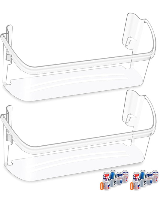 2 PACK] UPGRADED 242126602 Refrigerator Door Bin Shelf Replacement For Frigidaire Door Shelf Replacement -LFSS2612TF0 LFSS2612TF4 Frigidaire Door Bin Bottom Shelf Parts 2421266 PS12364199 Shelves