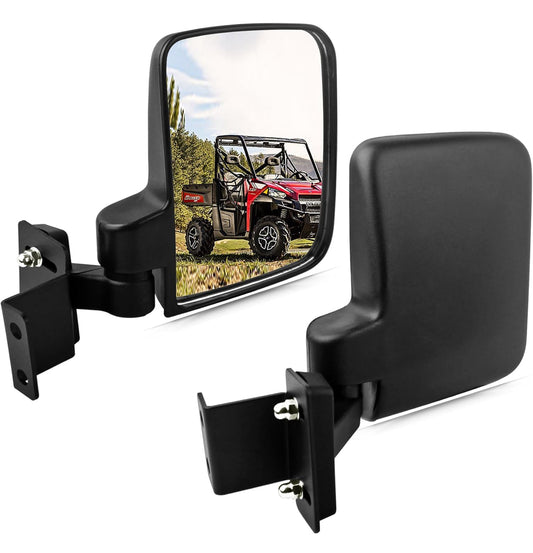 Side View Mirrors Compatible with 2013-2023 Polaris Ranger 500 570 900 - Fits Pro-Fit Cab, Lock N Ride, Factory Cage Frame - NOT FOR ROUND ROLL BARS
