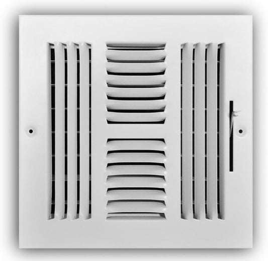 5 x Everbilt 8 in. x 8 in. 4-Way Steel Wall/Ceiling Register in White E104M08X08