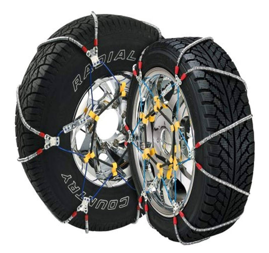 SCC SZ451 Super Z6 Cable Tire Chain for Passenger Cars, Pickups, and SUVs - Set of 2