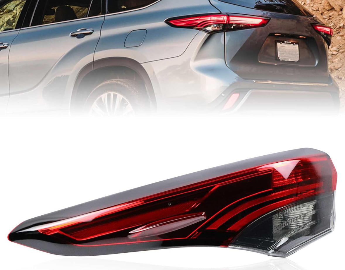 Tail Lights Assembly Rear Lamp Compatible With Highlander 2020 2021 2022 2023 Left Driver Side