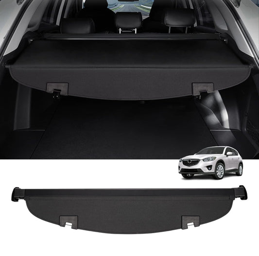 Powerty Cargo Cover for 2013-2016 Mazda CX-5 Trunk Security Cover Retractable Shielding Shade CX5 Accessories Rear Trunk Cover No Gap