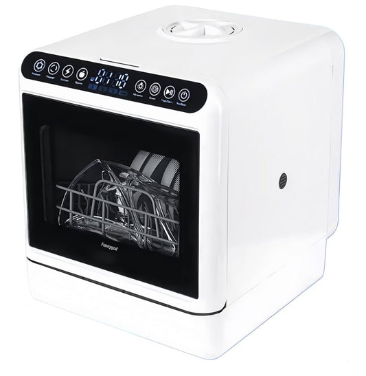 Dishwasher Tabletop dishwasher Portable Small fully automatic dishwasher with four wash modes plus drying and sterilizing modes Can be connected to the tap and filled manually