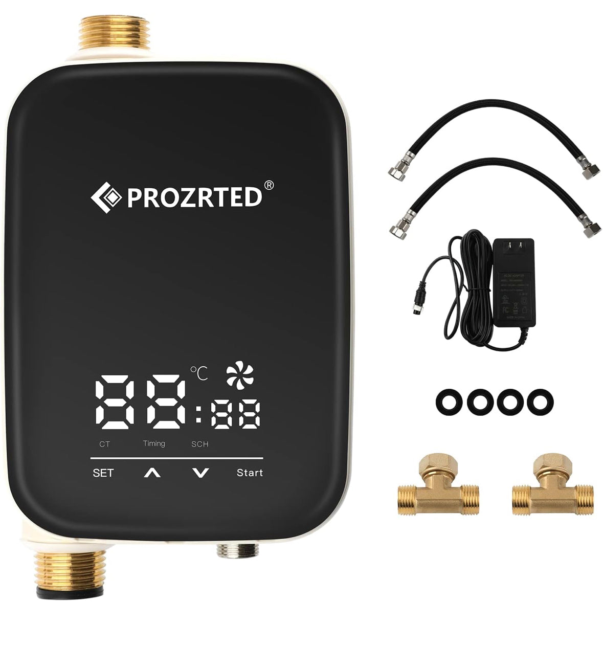 Digital Smart Instant Hot Water Recirculating Pump Kit with Built-in Thermostat Timer Digital Screen Under Sink Recirculation Pump System Extremely Quiet HBS24-12T
