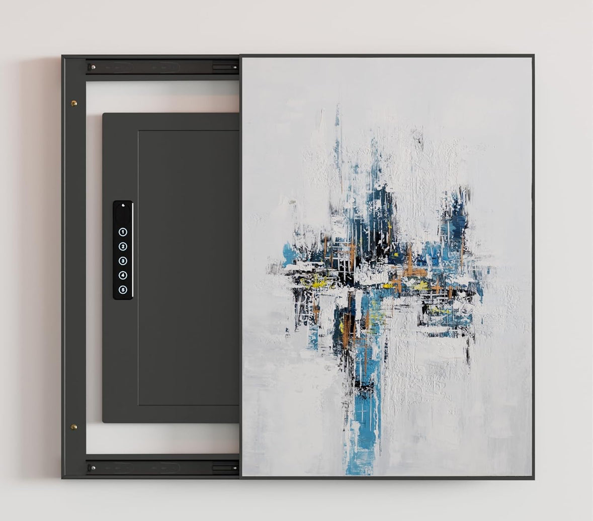 21x30 Wall Safe Cover, Left Or Right Slide Design Pull And Push Picture Frame For Hidden Wall Safes