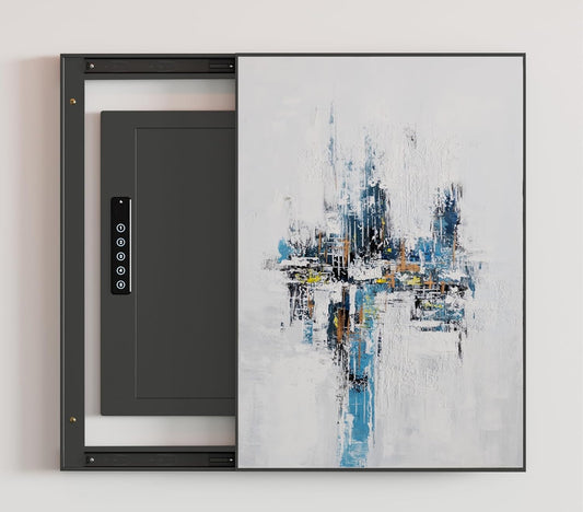 21x30 Wall Safe Cover, Left Or Right Slide Design Pull And Push Picture Frame For Hidden Wall Safes