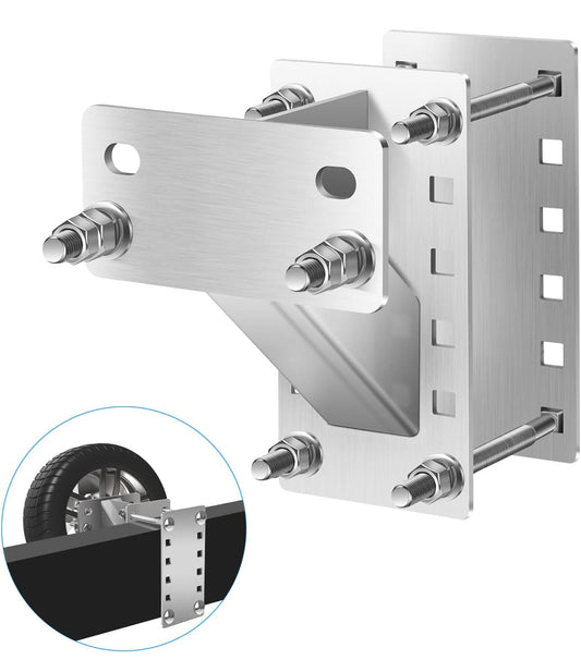 Spare Tire Carrier, Yaheeda Stainless Steel Trailer Tire Mount,Holds up to 150 Lbs Tire Holder Bracket Fit 4 & 5 & 6 Lugs Trailer Wheels on 4", 4.5", 4.75", 5" and 5.5" Bolt Patterns, YAHE1475