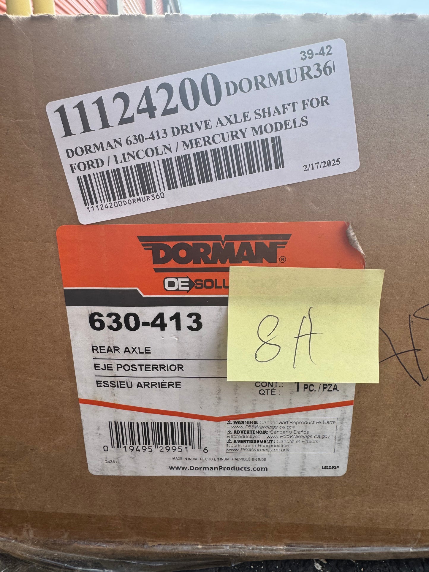 Dorman 630-413 Drive Axle Shaft Compatible with Select Ford / Lincoln / Mercury Models
