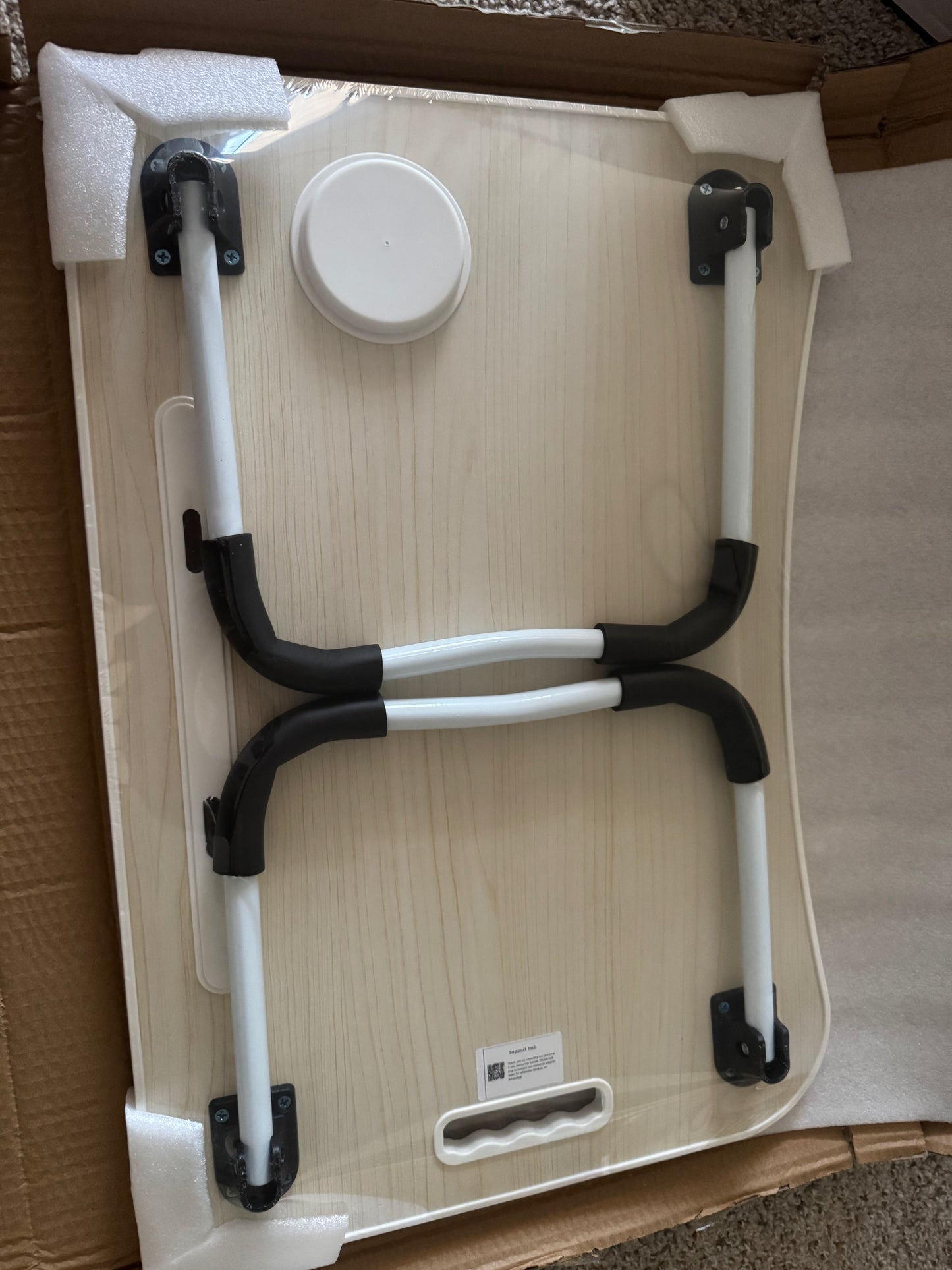 Folding Lap Desk, 23 Inch Portable Wood Yellow Laptop Bed Desk Lap Desk with Cup Holder, for Working Reading Writing, Eating, Watching Movies for Bed Sofa Couch Floor