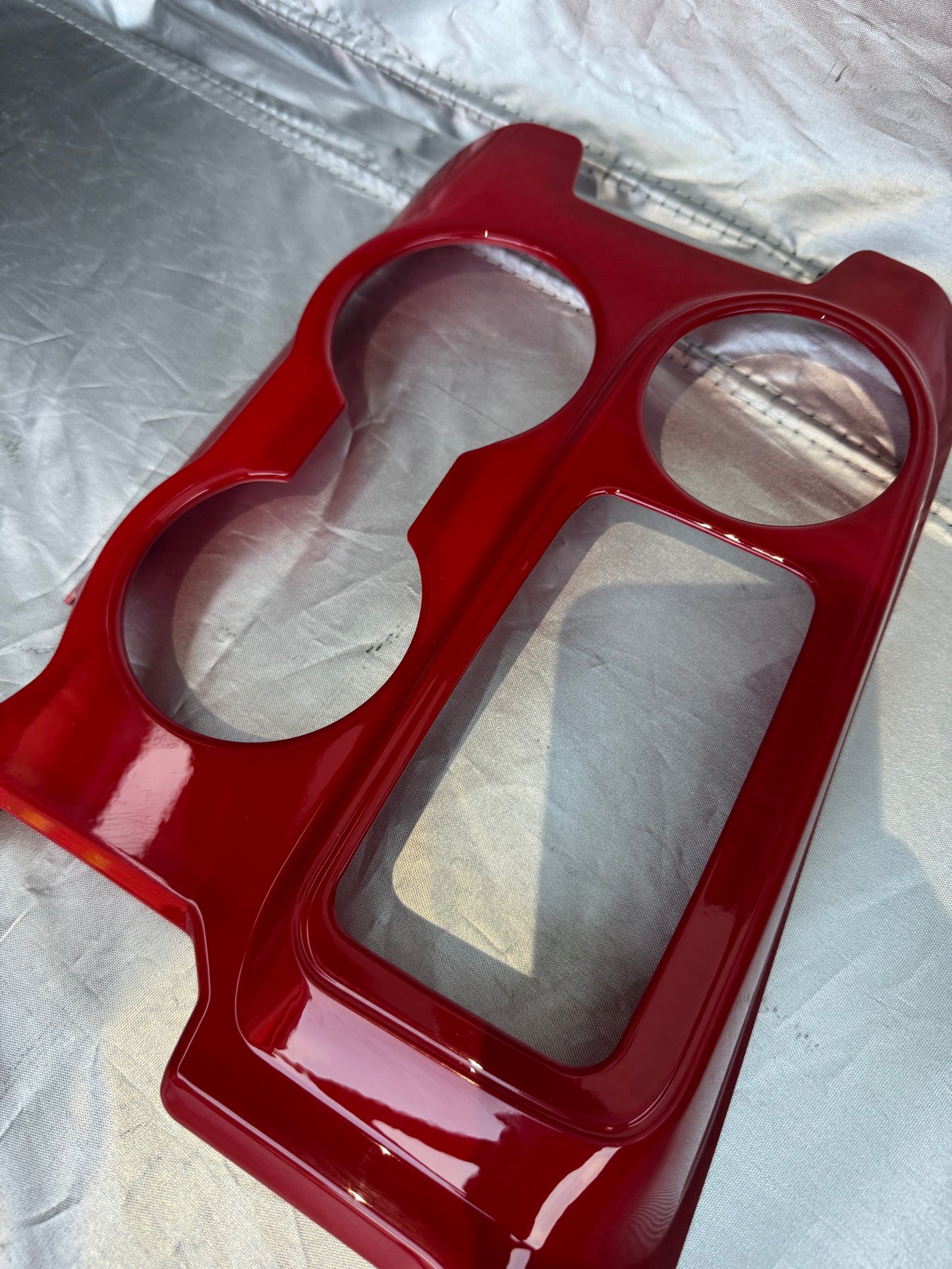 Gear Shift Panel Cover for Bronco Accessories, Gear Shift Cover Cup Holder Trim Compatible with Ford Bronco 2021-2024, Red (Not for Bronco Sport)