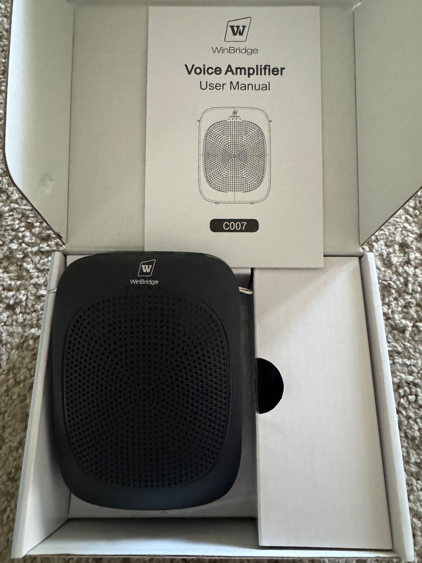 Bluetooth Voice Amplifier with Wireless Earhook Microphone,Wireless Microphone with Speaker Combo,Mini Megaphone with Wireless Amplifier Headset,Portable PA System,Classroom Microphone for Teachers