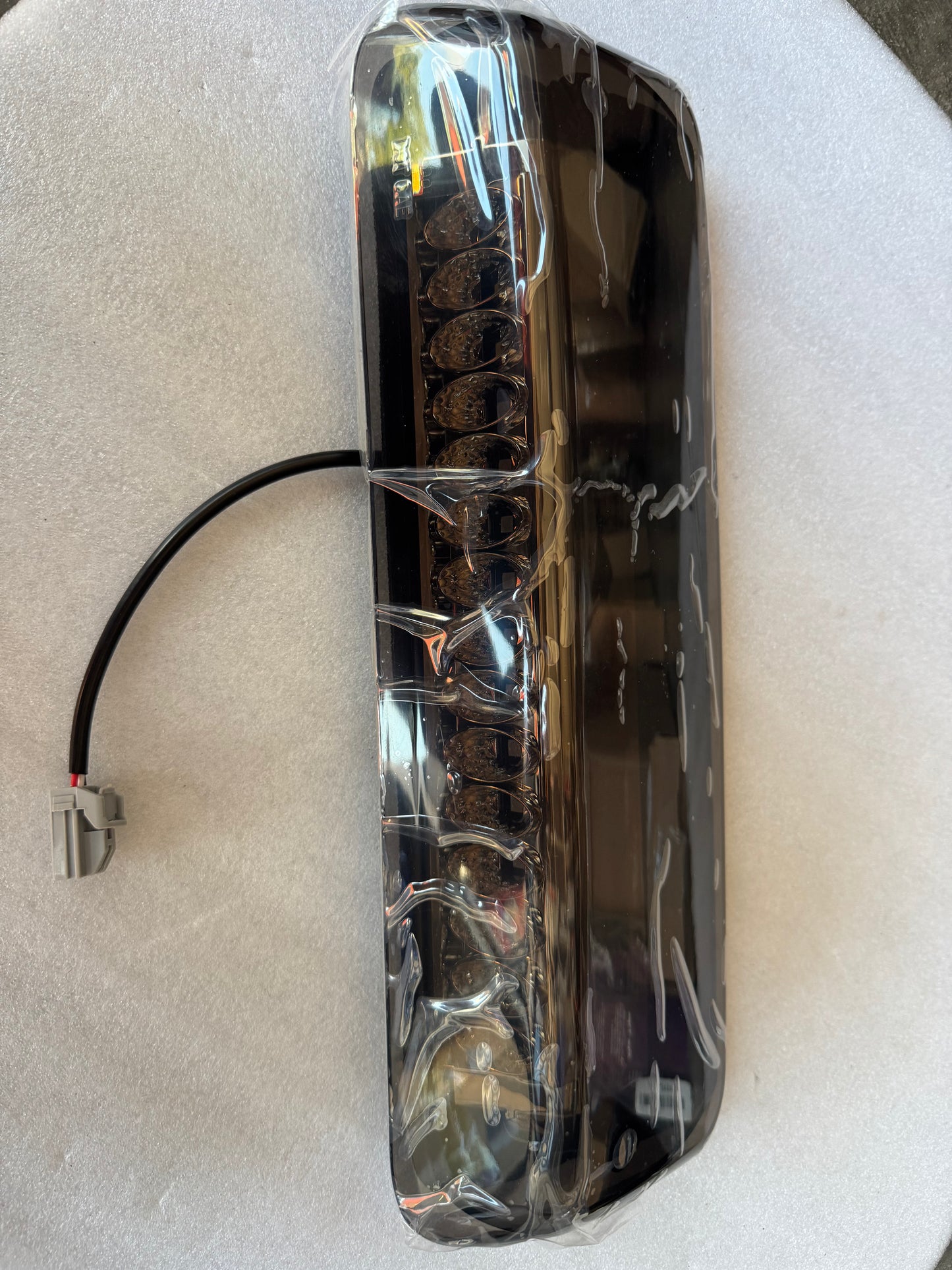 Full LED Smoked Third Brake Tail Cargo CHMSL Light Compatible With 2004-2008 Ford F150 Pickup Chrome Housing Smoked Tinted Lens Pair Set