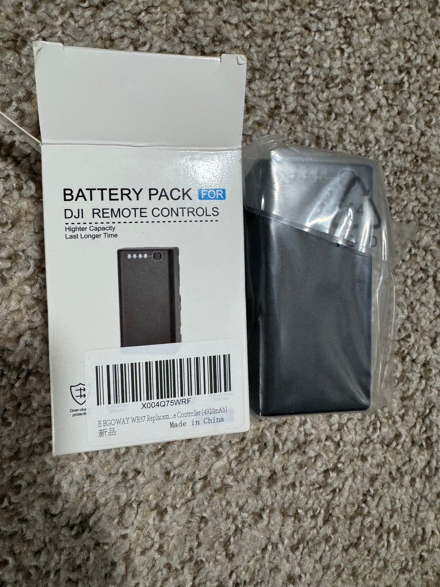E EGOWAY WB37 Replacement Battery for DJI RC Plus, High-Bright Remote Monitor, Video Transmitter, Video Receiver, CrystalSky, Cendence Remote Controller