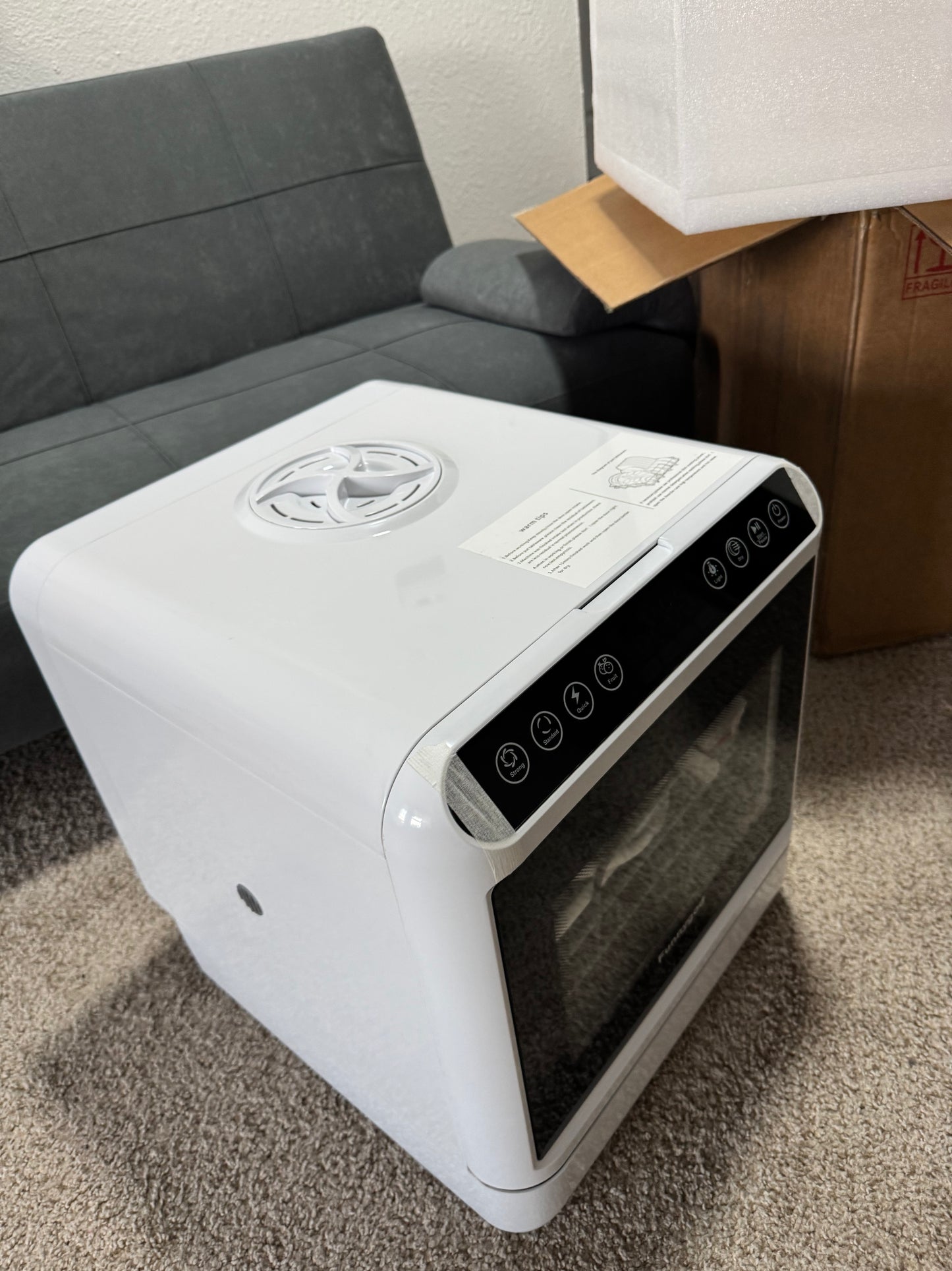 Dishwasher Tabletop dishwasher Portable Small fully automatic dishwasher with four wash modes plus drying and sterilizing modes Can be connected to the tap and filled manually