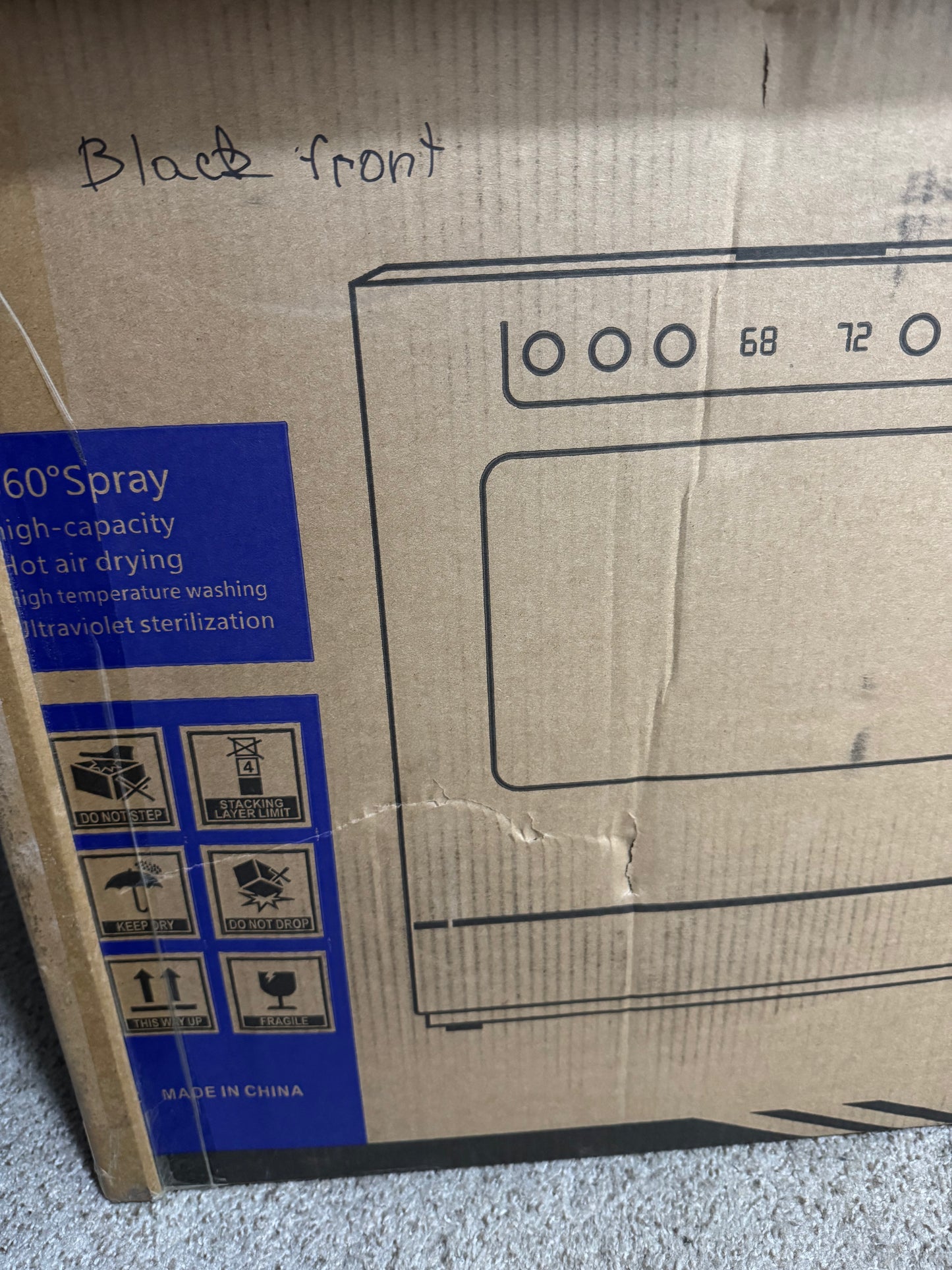Dishwasher Countertop dishwasher Portable automatic cleaning 4cleaning modes and drying and disinfection mode Just connect a bucket to automatically Absorb water or connect to a faucet to Absorb water