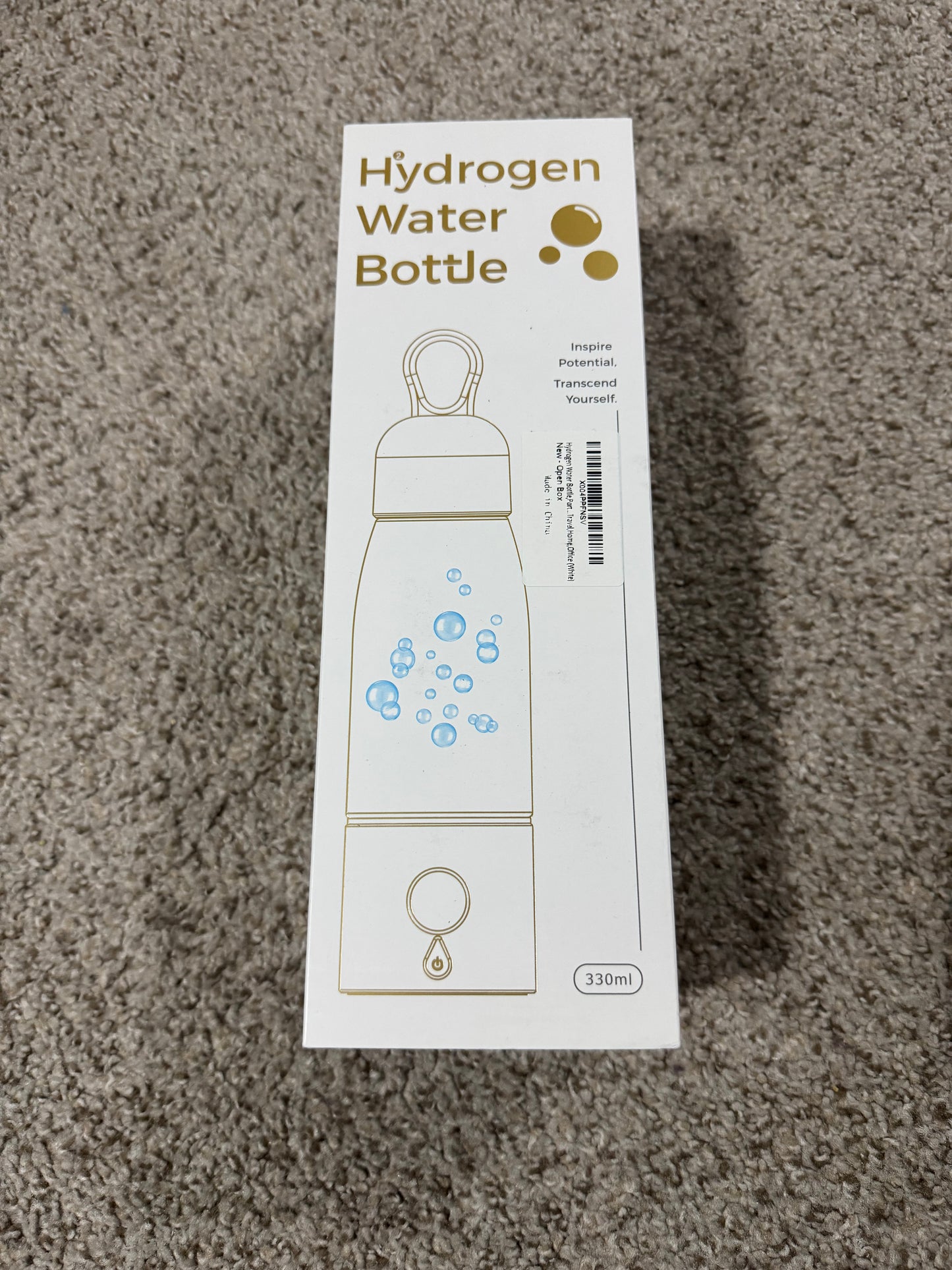 Hydrogen Water Bottle,Portable Hydrogen Water Bottle Generator with Three Modes Produces 5000 PPB of Hydrogen Water in 8 Minutes,Aluminium and Glass,with Light,Rechargeable for Travelling,Office