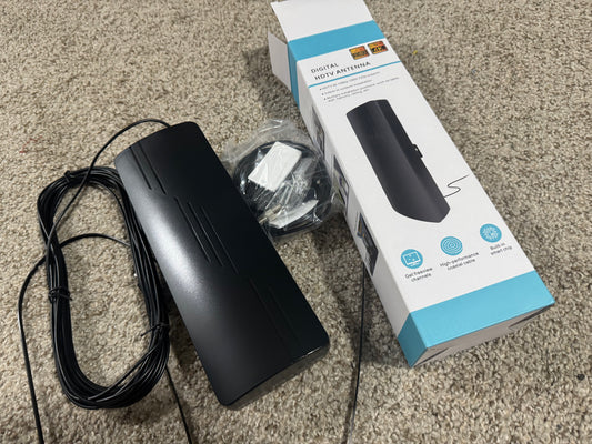 2025 Upgraded TV Antenna for Smart TV, 1800+ Miles Range Strongest for Local Channels with Amplifier Signal Booster, Waterproof Design, 33FT Coax Cable-Support 4K 1080p TV Antenna Indoor Ourdoor